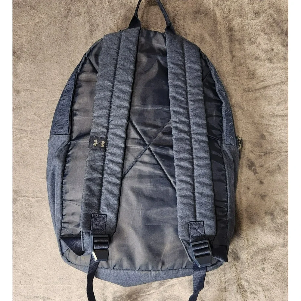 Under Armour Backpack Heather Blue Grey Laptop Bookbag School Gym
